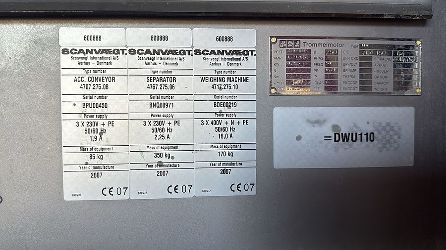 Marel scanvaegt compacte scansizer complete lijn